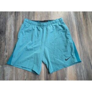 Nike Men's Flex Plus Dri-Fit Training Shorts Size Large Aqua Green